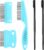 5 Pieces Dog Eye Combs Tear Stain Remover Combs Pet Grooming Comb for Small Dogs Gently Removing Eye Mucus and Crust (Light Blue, Black)