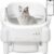 PARUUNTYS Self Cleaning Litter Box,Open Top Automatic Litter Box with App Control for Multiple Cats, Safety Sensors Protection, Odor Control Includes 2 roll Liners,Large Waste Bin, Cream White