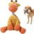 Indestructible Dog Toys for Aggressive Chewers, Squeaky Plush Chew Toy， (Yellow)