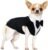 PUMYPOREITY Small Dog Bowtie Tuxedo Suit, Cat Tuxedo & Bandana Set for Chihuahua, Boston Terrier, Bichon, Corgi, Pomeranian, 2 Pieces/Pack, S, Black