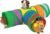 Rypet Guinea Pig Tunnel Hideout 3-Way Collapsible Small Pet Tubes, Rainbow | 3 Way Design for Exploration, Collapsible for Easy Storage, Built-in Play Ball, Hiding & Resting for Hamsters Ferrets