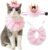 Cat Princess Costumes Pink Cat Crown Hat & Lace Bandana Scarf Set