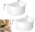 2 Pack Bird Cage Feeder, Plastic Hanging Feeder Cup with Metal Hooks Food and Water Dispenser Bowl for Small Birds Parakeet