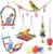 Bird Parakeet Toys – Swing Hanging Standing Chewing Hammock Climbing Ladder Bird Cage Colorful Toys Suitable for Budgerigar, Parakeet, Conure, Cockatiel, Mynah, Love Birds, Finches