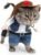 Mikayoo Pet Dog Cat Halloween Costumes,The Cowboy for Party Christmas Special Events Costume,West Cowboy Uniform with Hat,Funny Pet Cowboy Outfit Clothing for Dog cat(XS) Blue