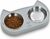 Kitten Food Bowl – Cat Food and Water Bowl Set for Indoor Cats | Two stainless steel dishes in a non-slip silicone base to resist sliding, 1.5 cup capacity each, top-rack dishwasher safe.