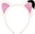 AIUPUOC Pink Cat Ears Headband, Plush Glitter Cat Ear Headwear, Cartoon Cosplay Theme Party Halloween Costume Hair Accessories