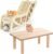 (2-piece Set) Hamster Game Wooden Platform, Tunnel Ladder Hidden Area Platform with Wooden Support Columns, Toy cage Accessories for Hamster Squirrels and Other Small Pets