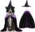 YUEPET Extra Large Dog Halloween Costumes, Dog Witch Cloak with Hat 23.6 in