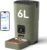 PAPIFEED Automatic Cat Feeder with App, 2.4G WiFi Cat Food Dispenser, 6L Timed Cat Feeders for Dry Food, 10 Meals/Day, 12 Portions/Meal, Dual Power Supply Smart Pet Feeder for Small Dog, Army Green