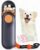 Clink Design 2-in-1 Puppy Essentials, Dog Training Clicker & Treat Carrier, Durable Food-Grade ABS, Treat Carrier with Desiccant Compartment, Compact & Lightweight Dog Stuff for Dogs – Black & Orange