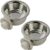 2Pcs Pets Lightweight Stainless Steel Bowl,Removable Stainless Steel Pet Hanging Food Water Feeder Bowl for Puppy Dog Cat Rabbit Ferret Bird Gunea Pigs (Small)