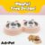Big Eyes Frogs Shaped Pet Bowl – Food and Water Dish for Small Dogs and Cats, Easy to Clean with Seperate Plates, Cute Design, Double Bowls (Pink)