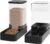 Automatic Cat Feeder and Water Dispenser in Set with Pet Food Bowl,Gravity Dog Waterer and Food Feeder for Small Medium Dog Cat Puppy Kitten Large Capacity(3.3L,Black)