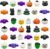 Jofan 36 PCS Halloween Mochi Squishy Toys Squishies for Kids Girls Boys Halloween Party Favors Halloween Treat Bags Gifts