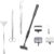 Carefree Fish 7IN1 Aquarium Cleaning Tools Long Handle Adjustable Length 18~24Inch Fish Tank Cleaner Kit Algae Scraper Scrubber Brushes Set Plant Scissor Long Tweezer