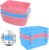 6 Pack Feeder (Blue, Pink), Hanging Feeder,Food and Water Container, Bath Water Bowl Universal for Birds Hamsters Mice Rats Rabbit Guinea Pig Small Pets (S) (S)