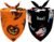 Halloween Dog Bandanas 2PCS Pumpkin Pet Scarf Small Dogs Cats