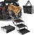 Sakerplus Dog Stairs for Car, 17.7inch Wide Foldable Dog Ramps with Non Slip Surface, Portable Pet Steps for SUV, High Beds, Truck, Support Up to 200lb, 5 Steps