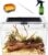 Reptile Growth Mini Reptile Terrarium,12″ x 7″x 9″ Reptile Tank with Full View Visually Appealing，for Insect，Fish，Tarantula，Hermit crab，Jumping spider，Iguana，Tortoise，Leopard Gecko，Frog，Bearded dragon