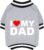 Cute Dog Sweater – Stretchy Dog Pullover Sweatshirt,Soft and Warm Winter Clothes for Boy & Girl Dogs,Suitable for Puppies & Adult Dogs (Light Grey (I Love My Dad), X-Small)