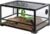 REPTI ZOO Full Glass 20 Gallon Reptile Tank, Front Opening Reptile Terrarium 24″ x 18″x 12″, Double Hinged Opening Doors & Top Screen Ventilation Escape Proof Lid
