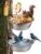 2 Pack 8.5″/1.4L Squirrel & Bird Feeder Combo – 1 Metal Food Bowl with Colander System + 1 Water/Bath/Swim Tray | Tree/Fence Mounted Perfect for Outside | Removable Easy Clean Wildlife Delight