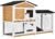 PawHut 62″ Rabbit Hutch, Wooden Bunny Hutch, Guinea Pig Cage, Small Animal Enclosure with Run Area, Removable Tray, Asphalt Roof, Lockable Doors and Ramp, Nature Wood | Wooden Bunny Hutch, Guinea Pig Cage, Small Animal Enclosure, Removable Tray, Asphalt Roof, Lockable Doors, Ramp for Ducks