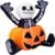 Halloween Dog Squeaky Toy – 3D Skeleton Pumpkin Interactive Plush Chew Toy for Small Dogs, Cute Holiday Pet, Photo Prop & Tug Toy