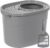 Amazon Basics Large Cat Litter Box with High Sides, Top Entry, Odor Control, Includes Scoop, 20.5 x 14.75 x 14.38 inches, Grey