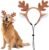 SIOTMERA Christmas Dog Reindeer Antlers Headband, Brown