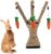 Hamiledyi Pet Rabbit Toy Tree Bunny Fun Chew Toy Rattan Grass Scratcher Climbing Tree Play Carrot Toy for Small Animal