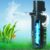 158GPH Small Aquarium Filter, UV Sterilizer for Aquarium for 10-45 Gal Tank | Internal Pump for Turtle Betta Fish Tank Filter Silent 4-in-1 Green Killing Machine with Fish Tank Filters Deodorization