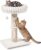 Avont 29″ Sisal Cat Scratching Post with Large Plush Perch, Cream | Large Cat Scratcher Tower & Plush Elevated Cat Bed with Removable & Washable Cover, Sturdy Cat Perch for Indoor Cats
