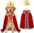 Dog Halloween Costumes Dog King Costume Pet King Cape Crown King Costume for Small Medium Large Dogs (Large)