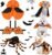 3 Pcs Halloween Costume for Dog Cat, Spider Bat Wings Cape, Orange, S