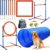 Dog Agility Training Equipment, 60-piece Dog Obstacle Course Training Starter Kit Pet Outdoor Game with Tunnel, Agility Hurdle, Weave Poles, Jump Ring, Pause Box, Toy Balls and Storage Bag