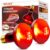 MIXJOY 150W Infrared Heat Lamp Bulbs, 2 Pack Reptile Infrared Heat Emitter Red Heat Lamp Bulbs Basking Light Bulbs for Reptiles, Bearded Dragon, Lizard, Tortoise, Chickens, Pets