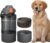 Cibaabo 53oz Large Dog Water Bottle for All Day Travel Feeding & Hydration | 14oz Food Container | 21oz Water Bowl | Leak-Proof Portable Pet Dispenser | for Dogs & Humans | for All Day Camping Car Trips