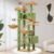 Taoqimiao Cactus Cat Tree, 71 in Extra Large Cat Tower for Inddor Cats | 2 Large Cat Condos, 2 Cute Perches, Metal Frame Cozy Hammock, Durable Scratch Board, 8 Natural Sisal Posts, Basket, MSC026L