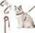 Cat Harness and Leash Set, Escape Proof Soft Kitten Vest with Reflective Strips, Tear-Resistant Taffeta Adjustable Harness for Small Cats Outdoor Walking