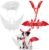 4 Pcs Pet Halloween Costume Angel Devil Wings Dog Cat, White, Red