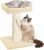 Cat Scratching Post with Plush Perch for Indoor Cats, 32 Inch, Beige | Removable & Washable Cover, Sisal Scratch Post With a Large Elevated Bed, Heavy Duty Post for Cat Adults to Protect Furniture