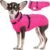Lelepet Dog Winter Coat Waterproof Dog Jacket with Harness Built in