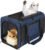 GAPZER Large Cat Carrier Soft, Collapsible Travel Pet Carry Bag, Small Dogs | Large Cats up to 20 lbs+ Maine Coon, Top Load Transport Small Puppy Dog Crate, Chihuahua Mini Dog 10lbs, Sturdy Fabric Navy
