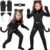 GIFTINBOX Black Cat Costume for Girls, Kids Halloween Cat Costume Onesie