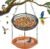 RAINFLOW Hanging Bird Bath Feeder – 2 in 1 Outdoor Water Tray for Backyard | Platform Bird Feeder for Outside Garden Patio, Attracts Wild Birds, Spring Summer Decor, Bird Lover Gift, Easy Hanging Set