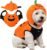 FUAMEY Dog Pumpkin Costume, Pet Halloween Costumes Coat Hat Set