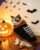 Dog Halloween Costumes, Small Dog Velvet Cloak, with Cute Halloween Pattern Funny Cape for Small Puppy and Kitten Cosplay Party.(White Medium)