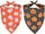 ADOGGYGO Halloween Dog Bandanas, 2 Pack Ghost Pumpkin Dog Scarf, Large